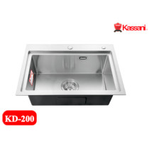 CHẬU RỬA INOX 1 HỘC KASSANI KD-200 CHẬU RỬA INOX 1 HỘC KASSANI KD-200